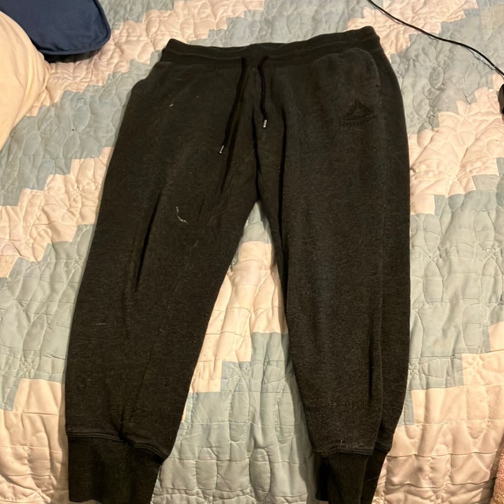 Reebok dark grey sweat pants size large.